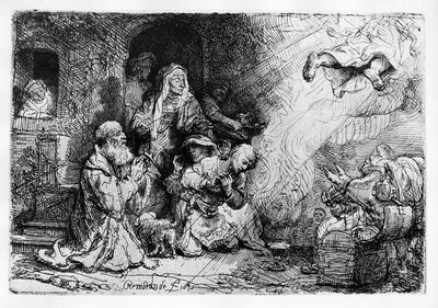 The Angel Departing the Family of Tobias by Rembrandt van Rijn